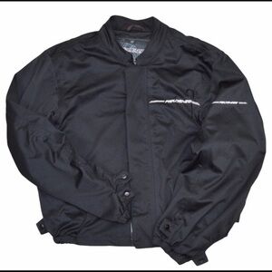 Fieldsheer‎ Black Mesh Lightweight Motorcycle Bomber Riding Jacket Small Unisex